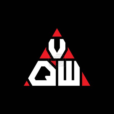 Illustration for VQW triangle letter logo design with triangle shape. VQW triangle logo design monogram. VQW triangle vector logo template with red color. VQW triangular logo Simple, Elegant, and Luxurious Logo. - Royalty Free Image