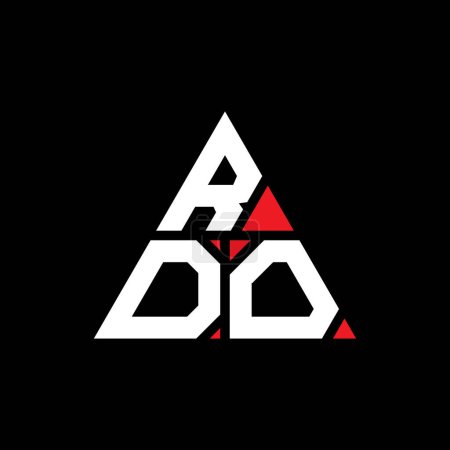 Ilustración de Diseño del logotipo de la letra del triángulo RDO con forma de triángulo. Monograma de diseño del logotipo del triángulo RDO. Plantilla de logotipo de vector de triángulo RDO con color rojo. Logotipo triangular RDO Logotipo simple, elegante y lujoso. - Imagen libre de derechos