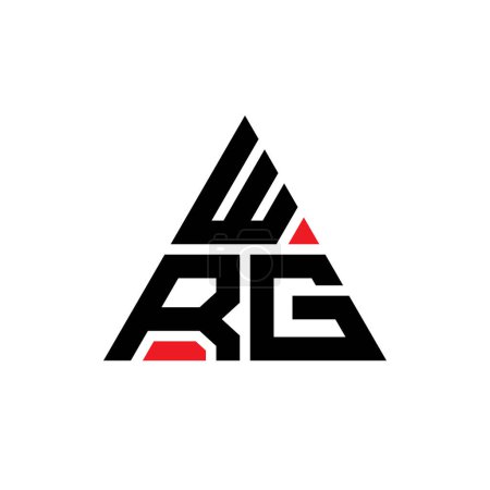 Téléchargez les illustrations : WRG triangle lettre logo design avec forme de triangle. WRG triangle logo design monogramme. Modèle de logo vectoriel triangle WRG avec couleur rouge. Logo triangulaire WRG Logo simple, élégant et luxueux. - en licence libre de droit