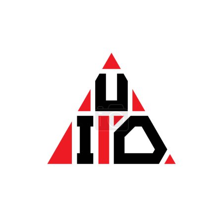 Téléchargez les illustrations : UIO triangle lettre logo design avec forme de triangle. Monogramme design de logo UIO triangle. Modèle de logo vectoriel triangle UIO avec couleur rouge. Logo triangulaire UIO Logo simple, élégant et luxueux. - en licence libre de droit