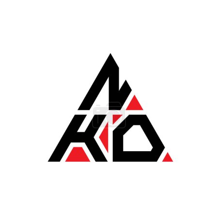 Téléchargez les illustrations : NKO triangle lettre logo design avec forme de triangle. Monogramme NKO logo triangle design. Modèle de logo vectoriel triangle NKO avec couleur rouge. Logo triangulaire NKO Logo simple, élégant et luxueux. - en licence libre de droit