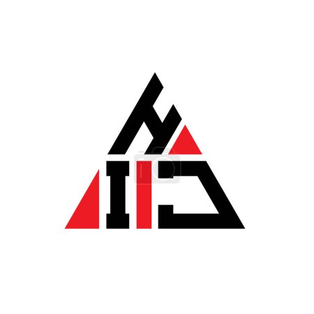 Téléchargez les illustrations : HIJ triangle lettre logo design avec forme de triangle. HIJ logo triangle design monogramme. Modèle de logo vectoriel triangle HIJ avec couleur rouge. Logo triangulaire HIJ Logo simple, élégant et luxueux. - en licence libre de droit