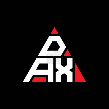 Ilustración de Diseño del logotipo de letra de triángulo DAX con forma de triángulo. Diseño del logotipo del triángulo DAX monograma. Plantilla de logotipo de vector triangular DAX con color rojo. Logotipo triangular DAX Logotipo simple, elegante y lujoso. - Imagen libre de derechos
