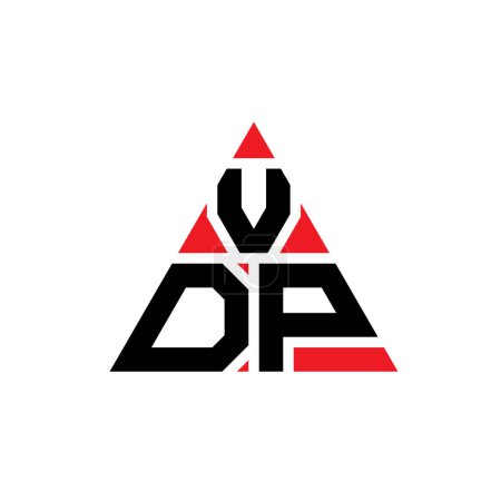 Téléchargez les illustrations : VDP triangle lettre logo design avec forme de triangle. Monogramme de logo triangle VDP. Modèle de logo vectoriel triangle VDP avec couleur rouge. Logo triangulaire VDP Logo simple, élégant et luxueux. - en licence libre de droit
