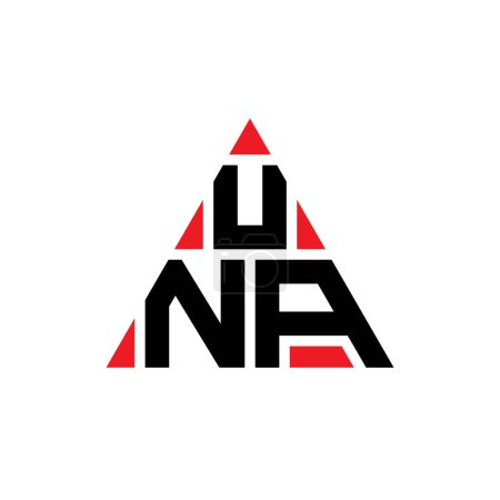 Téléchargez les illustrations : UNA triangle lettre logo design avec forme de triangle. Monogramme UNA logo triangle design. Modèle de logo vectoriel triangle UNA avec couleur rouge. Logo UNA triangulaire Logo simple, élégant et luxueux. - en licence libre de droit