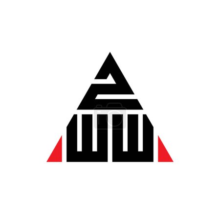 Téléchargez les illustrations : ZWW triangle lettre logo design avec forme de triangle. ZWW logo triangle design monogramme. Modèle de logo vectoriel triangle ZWW avec couleur rouge. Logo triangulaire ZWW Logo simple, élégant et luxueux. - en licence libre de droit