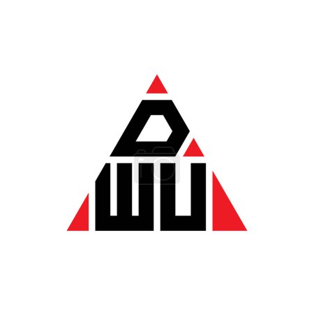 Téléchargez les illustrations : DWU triangle lettre logo design avec forme de triangle. DWU triangle logo design monogramme. Modèle de logo vectoriel triangle DWU avec couleur rouge. Logo triangulaire DWU Logo simple, élégant et luxueux. - en licence libre de droit