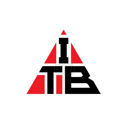 Illustration for ITB triangle letter logo design with triangle shape. ITB triangle logo design monogram. ITB triangle vector logo template with red color. ITB triangular logo Simple, Elegant, and Luxurious Logo. - Royalty Free Image
