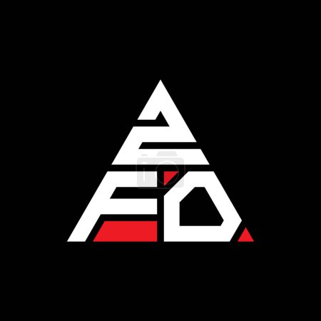 Ilustración de Diseño de logotipo de letra triángulo ZFO con forma de triángulo. Monograma de diseño del logotipo del triángulo ZFO. Plantilla de logotipo de vector de triángulo ZFO con color rojo. Logotipo triangular ZFO Logotipo simple, elegante y lujoso. - Imagen libre de derechos
