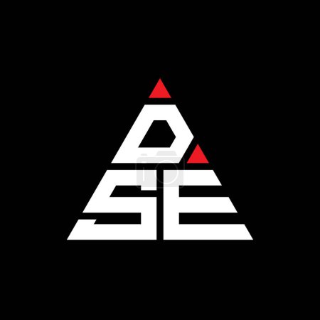 Téléchargez les illustrations : DSE triangle lettre logo design avec forme de triangle. Monogramme design logo triangle DSE. Modèle de logo vectoriel triangle DSE avec couleur rouge. Logo triangulaire DSE Logo simple, élégant et luxueux. - en licence libre de droit