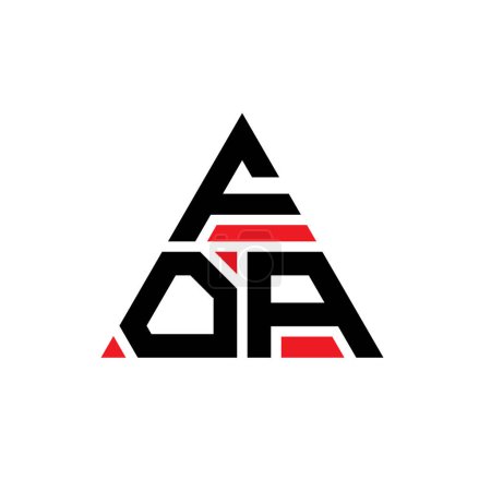 Ilustración de Diseño del logotipo de la letra del triángulo FOA con forma de triángulo. Diseño del logotipo del triángulo FOA monograma. FOA triángulo vector logotipo plantilla con color rojo. Logo triangular FOA Logotipo simple, elegante y lujoso. - Imagen libre de derechos