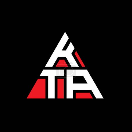 Illustration for KTA triangle letter logo design with triangle shape. KTA triangle logo design monogram. KTA triangle vector logo template with red color. KTA triangular logo Simple, Elegant, and Luxurious Logo. - Royalty Free Image