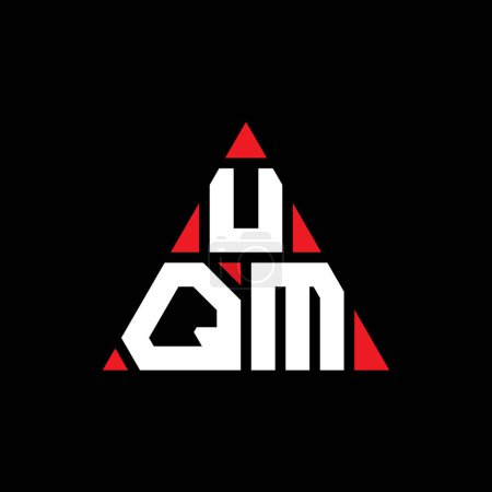 Ilustración de Diseño del logotipo de la letra del triángulo UQM con forma de triángulo. Monograma de diseño del logotipo del triángulo UQM. Plantilla de logotipo de vector de triángulo UQM con color rojo. Logotipo triangular UQM Logotipo simple, elegante y lujoso. - Imagen libre de derechos