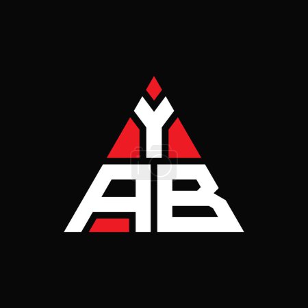Ilustración de Diseño del logotipo de la letra del triángulo YAB con forma de triángulo. Monograma de diseño del logotipo del triángulo YAB. Plantilla de logotipo de vector de triángulo YAB con color rojo. Logotipo triangular YAB Logotipo simple, elegante y lujoso. - Imagen libre de derechos