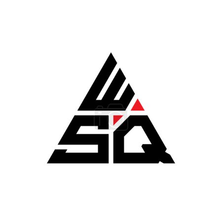 Téléchargez les illustrations : WSQ triangle lettre logo design avec forme de triangle. WSQ logo triangle design monogramme. Modèle de logo vectoriel triangle WSQ avec couleur rouge. Logo triangulaire WSQ Logo simple, élégant et luxueux. - en licence libre de droit