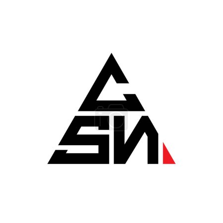 Illustration for CSN triangle letter logo design with triangle shape. CSN triangle logo design monogram. CSN triangle vector logo template with red color. CSN triangular logo Simple, Elegant, and Luxurious Logo. - Royalty Free Image