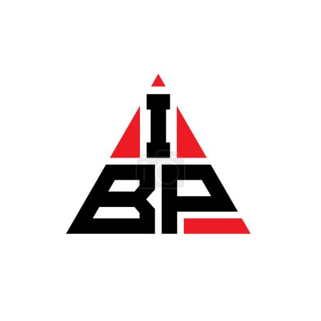 Ilustración de Diseño del logotipo de la letra triangular IBP con forma de triángulo. Diseño del logotipo del triángulo IBP monograma. Plantilla de logotipo de triángulo IBP con color rojo. Logo triangular IBP Logotipo simple, elegante y lujoso. - Imagen libre de derechos