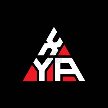 Téléchargez les illustrations : Modèle de logo de lettre triangle XYA avec forme de triangle. Monogramme XYA logo triangle design. Modèle de logo vectoriel triangle XYA avec couleur rouge. Logo triangulaire XYA Logo simple, élégant et luxueux. - en licence libre de droit