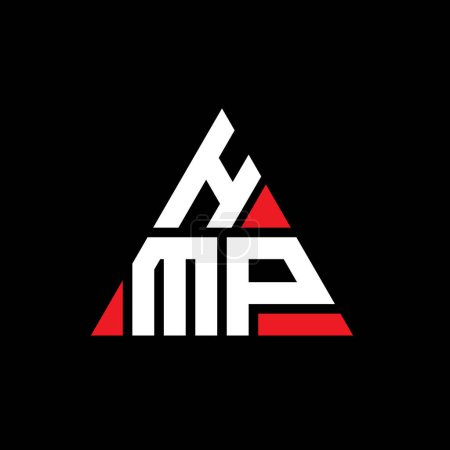 Téléchargez les illustrations : HMP triangle lettre logo design avec forme de triangle. HMP triangle logo design monogramme. Modèle de logo vectoriel triangle HMP avec couleur rouge. Logo triangulaire HMP Logo simple, élégant et luxueux. - en licence libre de droit
