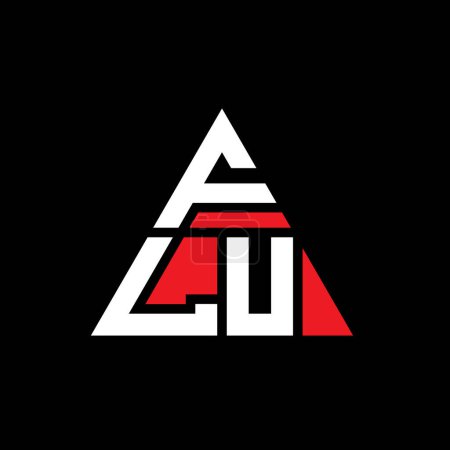 Ilustración de Diseño del logotipo de la letra del triángulo FLU con forma de triángulo. Diseño del logotipo del triángulo FLU monograma. Plantilla de logotipo de triángulo FLU con color rojo. Logo triangular FLU Logotipo simple, elegante y lujoso. - Imagen libre de derechos