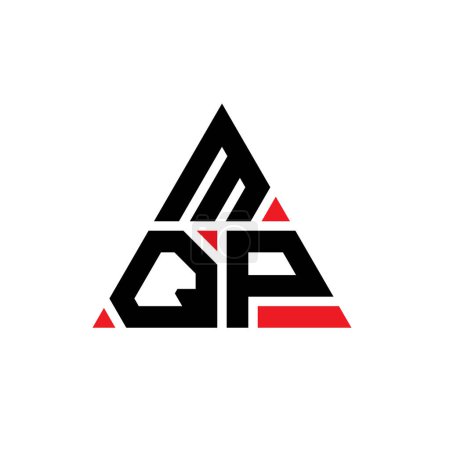 Téléchargez les illustrations : Modèle de logo de lettre triangle MQP avec forme de triangle. MQP triangle logo design monogramme. Modèle de logo vectoriel triangle MQP avec couleur rouge. Logo triangulaire MQP Logo simple, élégant et luxueux. - en licence libre de droit