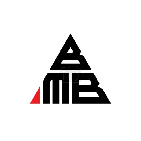 Téléchargez les illustrations : BMB triangle lettre logo design avec forme de triangle. BMB logo triangle monogramme design. Modèle de logo vectoriel triangle BMB avec couleur rouge. Logo triangulaire BMB Logo simple, élégant et luxueux. - en licence libre de droit