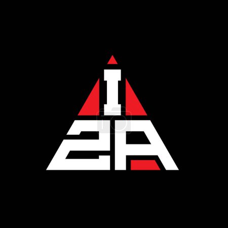 Ilustración de Diseño del logotipo de letra triángulo IZA con forma de triángulo. Diseño del logotipo del triángulo IZA monograma. IZA triángulo vector logotipo plantilla con color rojo. Logo triangular IZA Logotipo simple, elegante y lujoso. - Imagen libre de derechos
