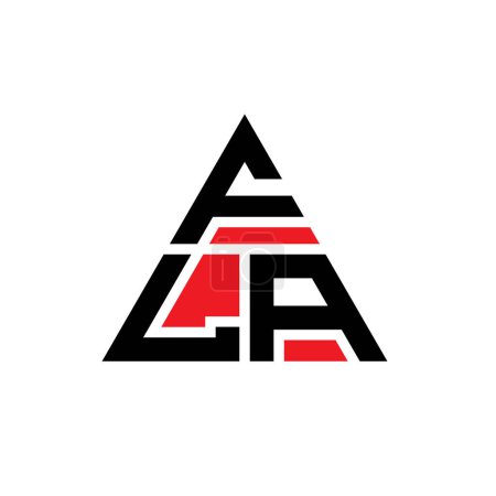 Ilustración de Diseño del logotipo de la letra del triángulo FLA con forma de triángulo. Monograma de diseño del logotipo del triángulo FLA. Plantilla de logotipo de vector triangular FLA con color rojo. Logotipo triangular FLA Logotipo simple, elegante y lujoso. - Imagen libre de derechos