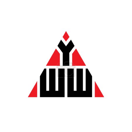 Téléchargez les illustrations : YWW triangle lettre logo design avec forme de triangle. Monogramme de logo triangle YWW. Modèle de logo vectoriel triangle YWW avec couleur rouge. Logo triangulaire JAUNE Logo simple, élégant et luxueux. - en licence libre de droit