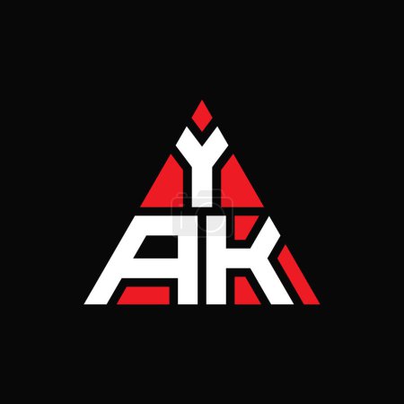 Téléchargez les illustrations : YAK triangle lettre logo design avec forme de triangle. Monogramme design triangle YAK. Modèle de logo vectoriel triangle YAK avec couleur rouge. Logo triangulaire YAK Logo simple, élégant et luxueux. - en licence libre de droit