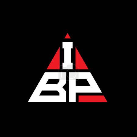 Ilustración de Diseño del logotipo de la letra triangular IBP con forma de triángulo. Diseño del logotipo del triángulo IBP monograma. Plantilla de logotipo de triángulo IBP con color rojo. Logo triangular IBP Logotipo simple, elegante y lujoso. - Imagen libre de derechos