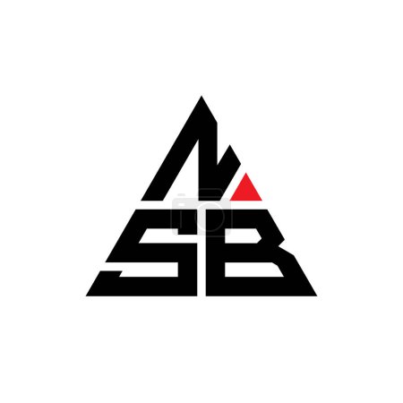 Ilustración de Diseño del logotipo de la letra del triángulo NSB con forma de triángulo. Monograma de diseño del logotipo del triángulo NSB. Plantilla de logotipo de vector de triángulo NSB con color rojo. Logotipo triangular de NSB Logotipo simple, elegante y lujoso. - Imagen libre de derechos