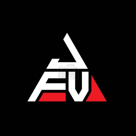 Ilustración de Diseño del logotipo de la letra del triángulo JFV con forma de triángulo. Monograma de diseño del logotipo del triángulo JFV. Plantilla de logotipo de vector de triángulo JFV con color rojo. Logotipo triangular JFV Logotipo simple, elegante y lujoso. - Imagen libre de derechos