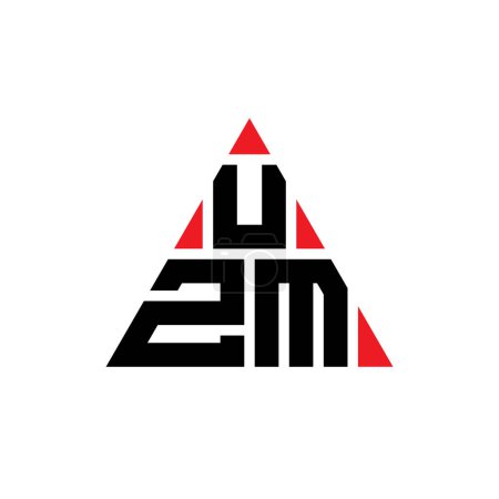 Téléchargez les illustrations : UZM triangle lettre logo design avec forme de triangle. UZM triangle logo design monogramme. Modèle de logo vectoriel triangle UZM avec couleur rouge. Logo triangulaire UZM Logo simple, élégant et luxueux. - en licence libre de droit