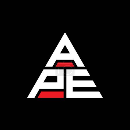 Téléchargez les illustrations : APE triangle lettre logo design avec forme de triangle. APE triangle logo design monogramme. Modèle de logo vectoriel triangle APE avec couleur rouge. Logo triangulaire APE Logo simple, élégant et luxueux. - en licence libre de droit
