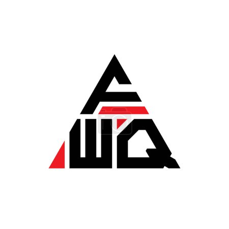 Ilustración de Diseño del logotipo de la letra del triángulo FWQ con forma de triángulo. Monograma de diseño del logotipo del triángulo FWQ. Plantilla de logotipo de vector de triángulo FWQ con color rojo. Logotipo triangular FWQ Logotipo simple, elegante y lujoso. - Imagen libre de derechos