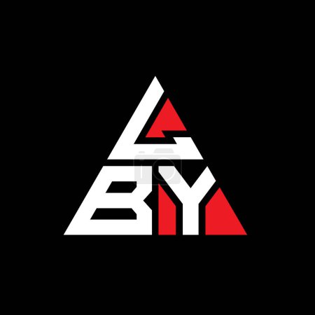 Ilustración de Diseño del logotipo de la letra del triángulo LBY con forma de triángulo. Monograma de diseño del logotipo del triángulo LBY. Plantilla de logotipo de vector de triángulo LBY con color rojo. Logotipo triangular LBY Logotipo simple, elegante y lujoso. - Imagen libre de derechos
