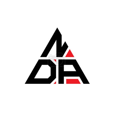 Illustration for NDA triangle letter logo design with triangle shape. NDA triangle logo design monogram. NDA triangle vector logo template with red color. NDA triangular logo Simple, Elegant, and Luxurious Logo. - Royalty Free Image