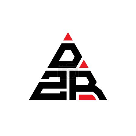 Ilustración de Diseño del logotipo de letra de triángulo DZR con forma de triángulo. Monograma de diseño del logotipo del triángulo DZR. Plantilla de logotipo de vector de triángulo DZR con color rojo. Logotipo triangular DZR Logotipo simple, elegante y lujoso. - Imagen libre de derechos