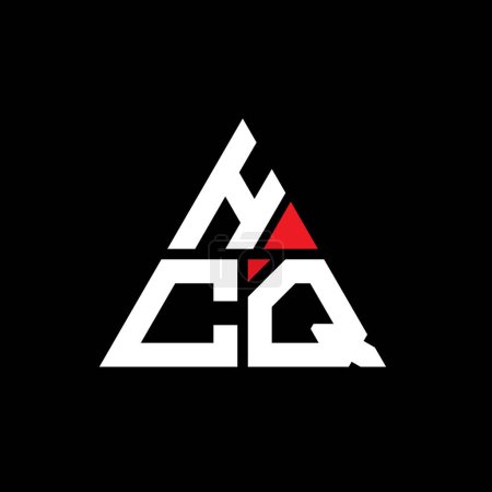 Ilustración de Diseño del logotipo de la letra del triángulo HCQ con forma de triángulo. Monograma de diseño del logotipo del triángulo HCQ. Plantilla de logotipo de vector de triángulo HCQ con color rojo. Logotipo triangular HCQ Logotipo simple, elegante y lujoso. - Imagen libre de derechos