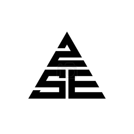 Téléchargez les illustrations : ZSE triangle lettre logo design avec forme de triangle. Monogramme design de logo triangle ZSE. Modèle de logo vectoriel triangle ZSE avec couleur rouge. Logo triangulaire ZSE Logo simple, élégant et luxueux. - en licence libre de droit