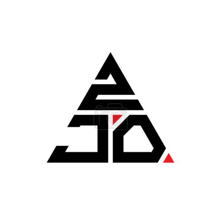 Téléchargez les illustrations : ZJO triangle lettre logo design avec forme de triangle. Monogramme de logo triangle ZJO. Modèle de logo vectoriel triangle ZJO avec couleur rouge. Logo triangulaire ZJO Logo simple, élégant et luxueux. - en licence libre de droit
