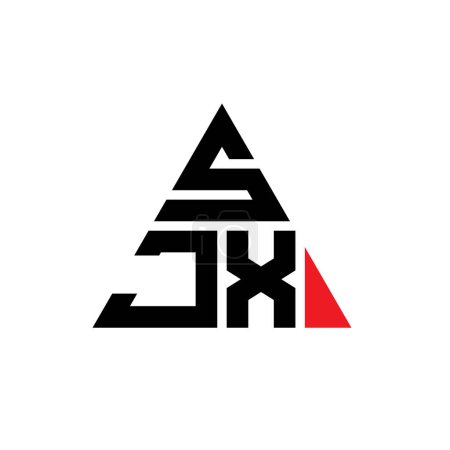 Téléchargez les illustrations : SJX triangle lettre logo design avec forme de triangle. SJX triangle logo design monogramme. Modèle de logo vectoriel triangle SJX avec couleur rouge. Logo triangulaire SJX Logo simple, élégant et luxueux. - en licence libre de droit