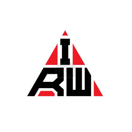 Illustration for IRW triangle letter logo design with triangle shape. IRW triangle logo design monogram. IRW triangle vector logo template with red color. IRW triangular logo Simple, Elegant, and Luxurious Logo. - Royalty Free Image