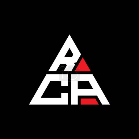 Ilustración de Diseño del logotipo de la letra del triángulo RCA con forma de triángulo. Monograma de diseño del logotipo del triángulo RCA. Plantilla de logotipo de vector triangular RCA con color rojo. Logotipo triangular RCA Logotipo simple, elegante y lujoso. - Imagen libre de derechos