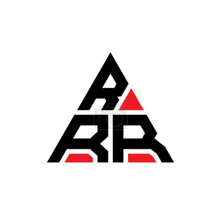 Ilustración de Diseño del logotipo de la letra del triángulo RRR con forma de triángulo. Monograma de diseño del logotipo del triángulo RRR. Plantilla de logotipo de vector de triángulo RRR con color rojo. Logotipo triangular RRR Logotipo simple, elegante y lujoso. - Imagen libre de derechos