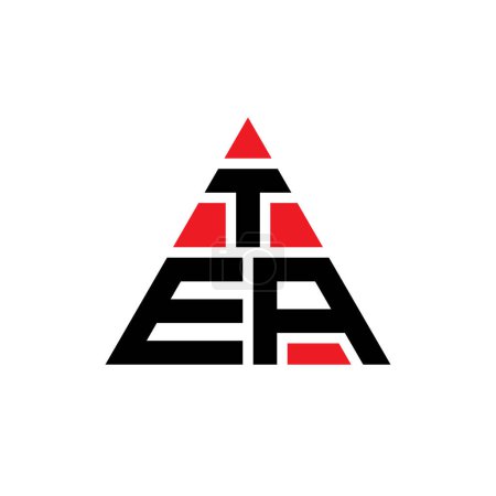 Ilustración de Diseño del logotipo de la letra del triángulo TEA con forma de triángulo. Monograma de diseño del logotipo del triángulo de TEA. Plantilla de logotipo de vector de triángulo TEA con color rojo. Logo triangular de TEA Logotipo simple, elegante y lujoso. - Imagen libre de derechos