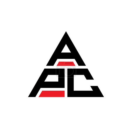 Ilustración de Diseño de logotipo de letra de triángulo APC con forma de triángulo. Diseño del logotipo del triángulo APC monograma. Plantilla de logotipo de vector de triángulo APC con color rojo. Logo triangular de APC Logotipo simple, elegante y lujoso. - Imagen libre de derechos