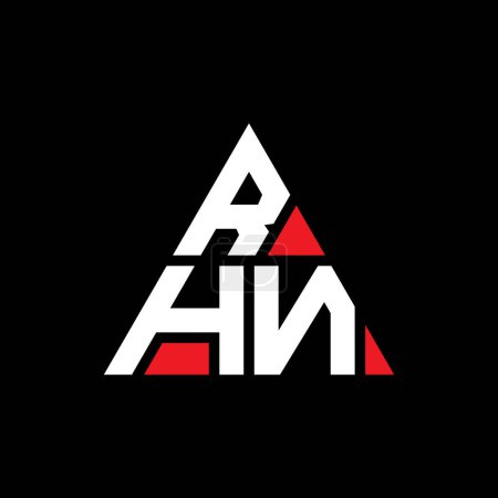 Ilustración de Diseño del logotipo de la letra del triángulo RHN con forma de triángulo. Monograma de diseño del logotipo del triángulo RHN. Plantilla de logotipo de vector de triángulo RHN con color rojo. Logotipo triangular RHN Logotipo simple, elegante y lujoso. - Imagen libre de derechos