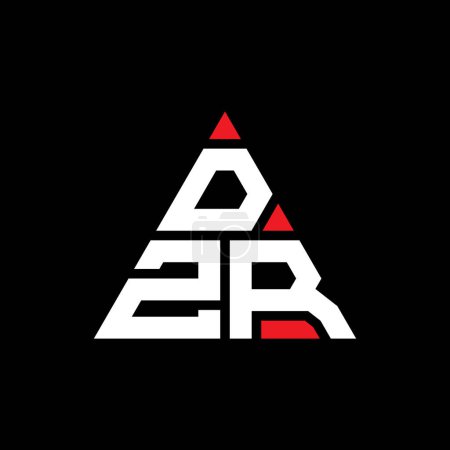 Ilustración de Diseño del logotipo de letra de triángulo DZR con forma de triángulo. Monograma de diseño del logotipo del triángulo DZR. Plantilla de logotipo de vector de triángulo DZR con color rojo. Logotipo triangular DZR Logotipo simple, elegante y lujoso. - Imagen libre de derechos